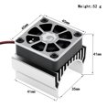 thumbnail image 3 of Riwcyla Remote Control Motor Cooling Fan Remote Control Car 540 550 Motor Radiator Replacement for ,4 G63 1/10 Remote Control Crawler Car (Silver), 3 of 6