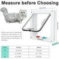 thumbnail image 4 of Puerta delgada para gatos para ventanas y puerta corredera, puerta de seguridad para mascotas con cerradura de 4 vías, solapa para gatos resistente a la intemperie para puertas y paredes del, 4 of 5