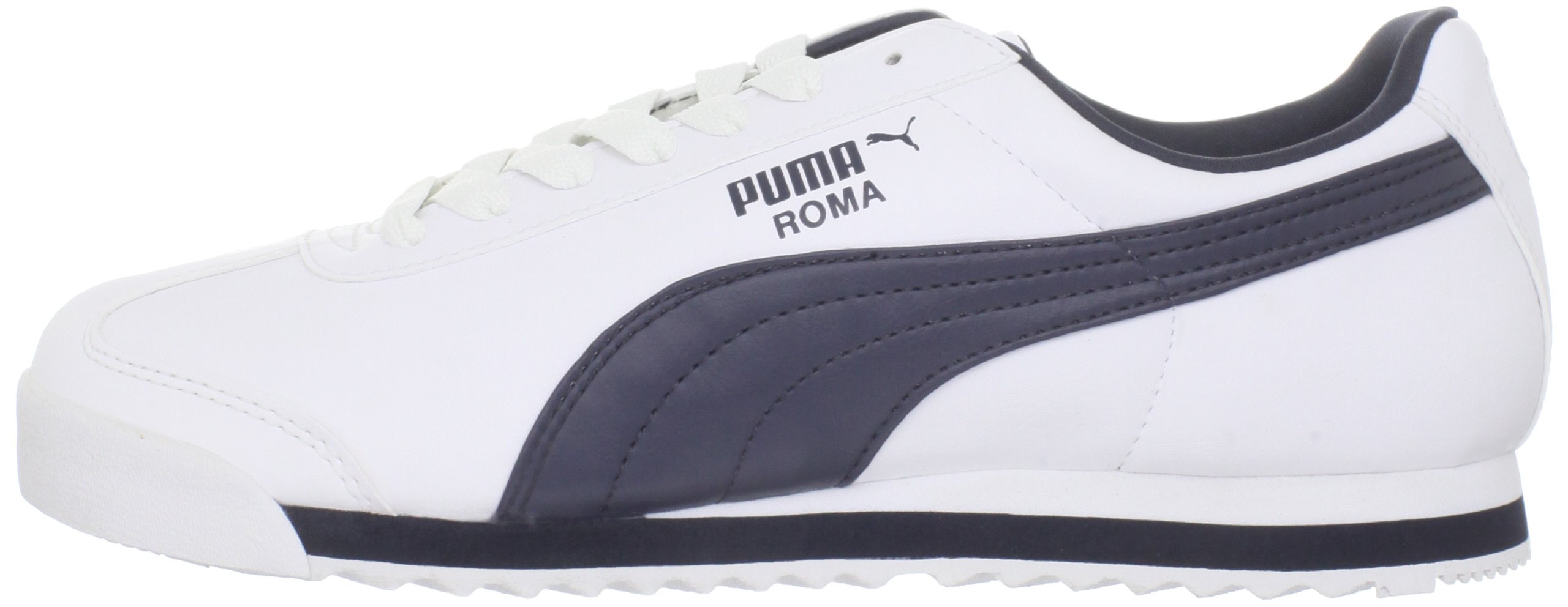 PUMA Men's Roma Basic Fashion Sneaker, White/New Navy (11 D(M) US) - image 2 of 7
