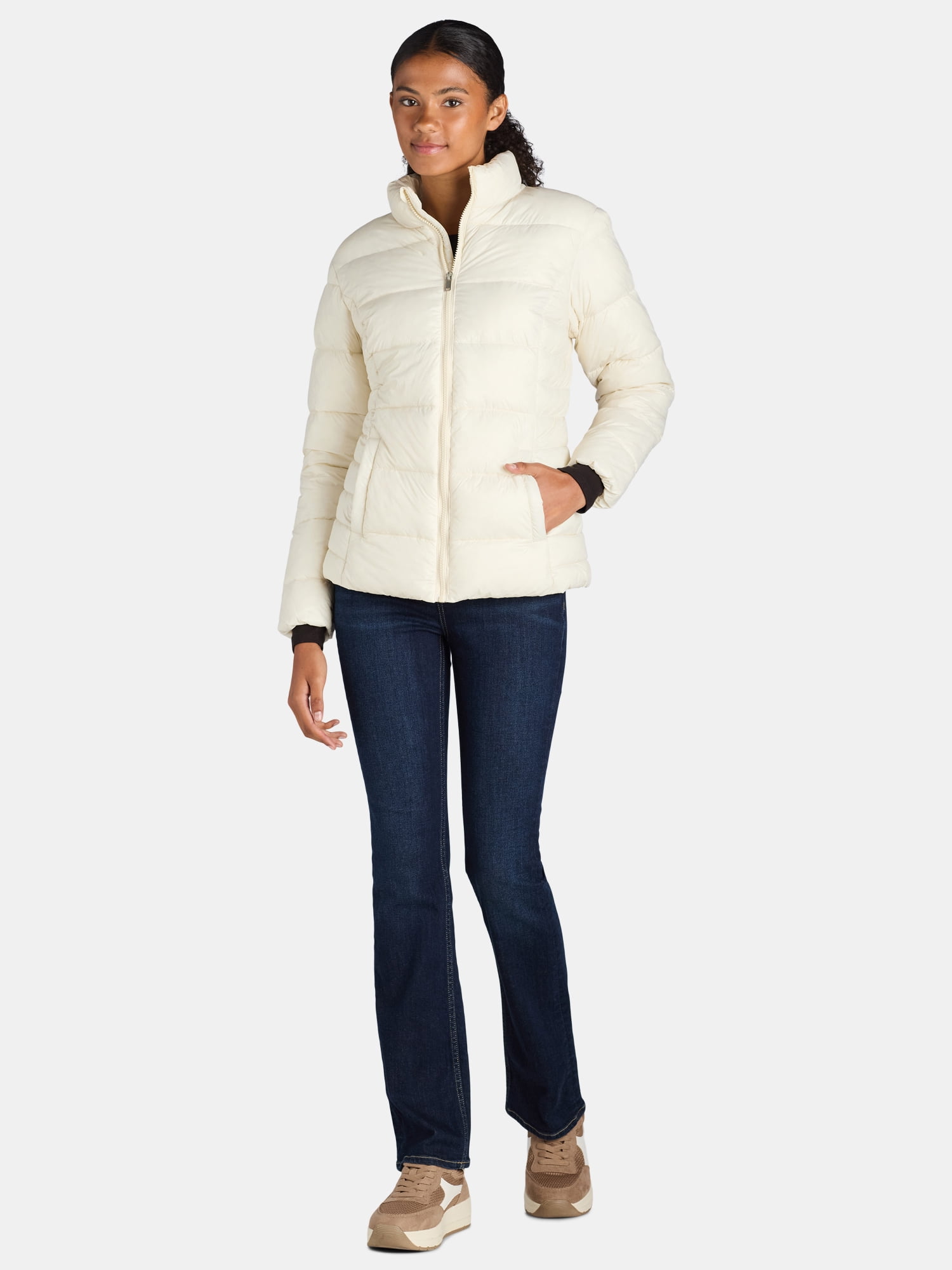 Time and Tru Women's and Women's Plus Core Puffer, Sizes XS - 3X