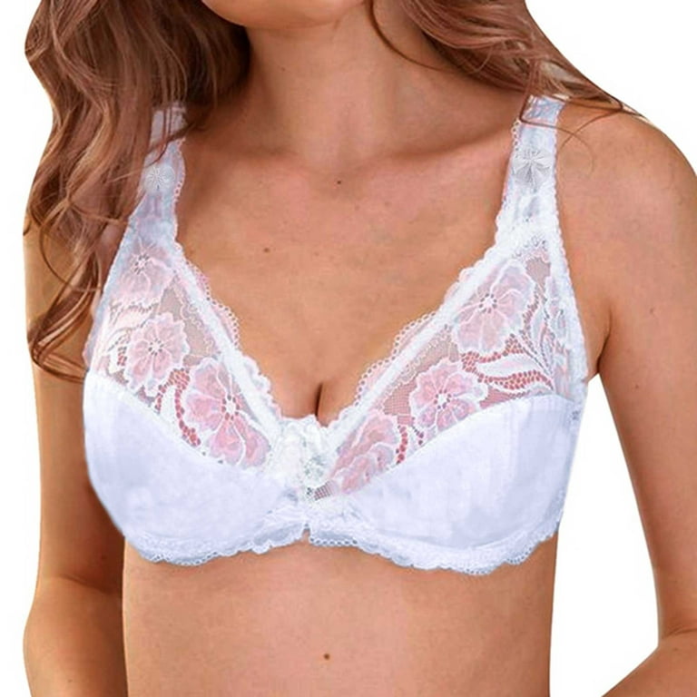 Yubnlvae Bras for Women Ladies Bra Underwear Ultra-Thin and Adjustable  Breathable Bra Transparent Bra White 