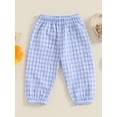 thumbnail image 2 of Suealasg Baby Boys Girls Harem Pants 6M 1T 2T 3T Toddler Boy Girl Elastic Waist Checkered Sweatpants Lounge Pants, 2 of 7