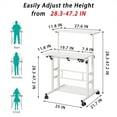 thumbnail image 7 of UNICOO® Portable Standing Desk on Wheels, Height Adjustable Mobile Standing Desk, Versatile Standing Portable Desk for Home Office, Rolling Sit-Stand Workstation, Ergonomic Design (U101-WW), 7 of 7