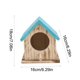 thumbnail image 3 of Estructura de madera para casita de pájaros colgante para exteriores | Comedero de madera maciza para pájaros pequeños | Decoración multiusos para patio y jardín, 3 of 6
