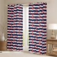 thumbnail image 2 of Feelyou Cartoon Marine Anchor Curtains Pack of 2 (42x84 Each), Blue Striped Geometric Curtains Blackout, Cartoon Ocean Theme Bedroom Curtains, Blackout Curtains Bedroom Decor, 2 of 6