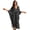 Black Leopard Cheetah, variant on Black Leopard Cheetah Print Women Kaftan Dresses Plus Size Swimsuit Coverup Batwing Sleeve Summer Bathing Suit Caftan Loungewear Beach Cover Up