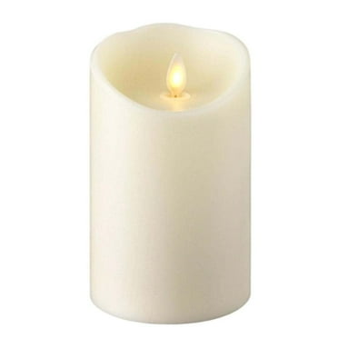 Liown 37068 - 5" Ivory Wax Pillar Candle with Timer