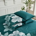thumbnail image 5 of Dintszyayue Teal Floral 7Pcs Comforter Set Queen,Soft Bed Sheet Pillowcase Adult Bed in a Bag Bedding Set(90"x90"), 5 of 8
