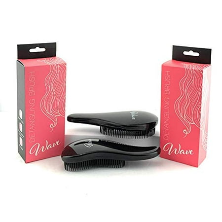 G.B.S Wave Detangling Brush - Wet Glide Thru Hair Brush, Professional No Pain Detangler for Women, Men, and Kids! For Curly, Wavy, Thick, Thin, Wet, Dry and Straight Hair - 2 Pack