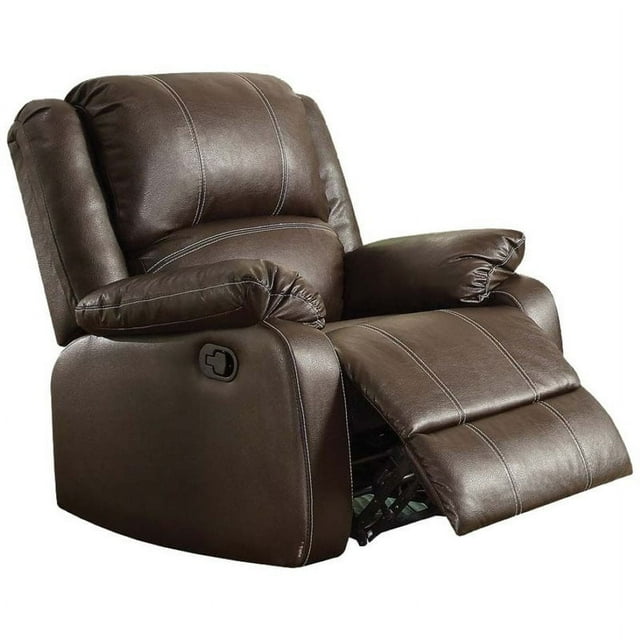 ACME Zurich Fauteuil à Bascule en Faux Cuir Marron