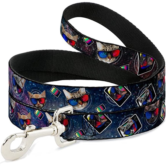 Dog Leash 3 D TV Cats in Space 6 Feet Long 0.5 Inch Wide