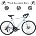 thumbnail image 3 of Ambifirner 700c Lightweight Road Bike with 17-Speed Shimano Gearing, City Commuting Road Soft Ride, Ideal Gift for Men and Women, 3 of 9