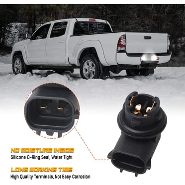 Pair White LED License Plate Lights For Toyota Tundra (2000-2013) & Tacoma (2005-2015)