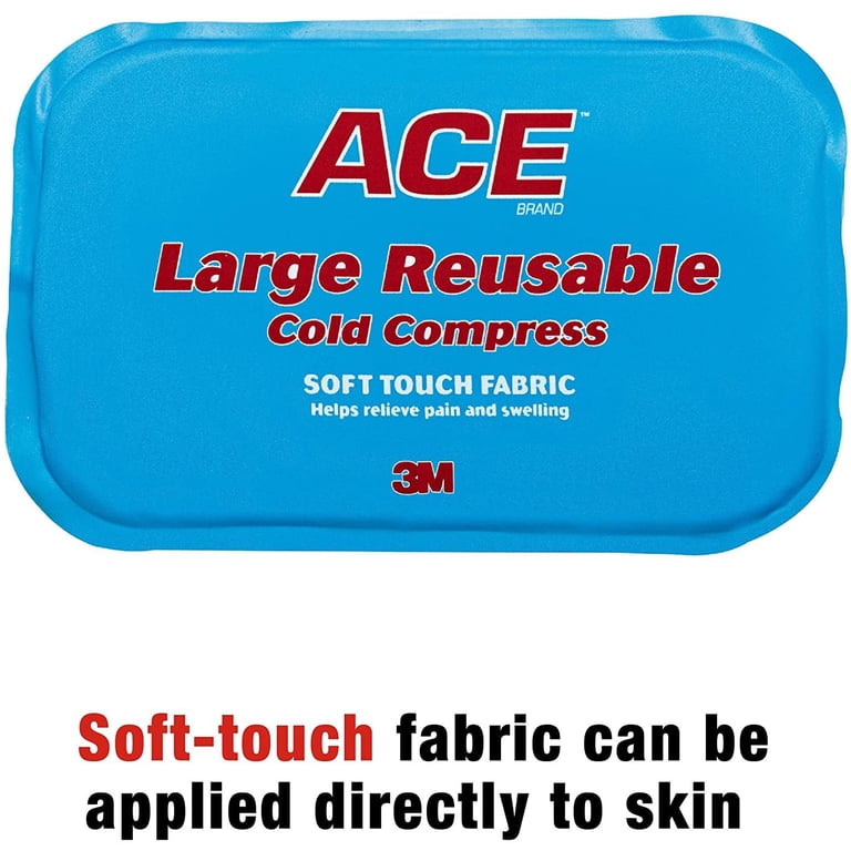 ACE Reusable Cold Compress Large for Pain Relief Soft Touch Fabric