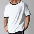 thumbnail image 2 of Krdevn Mens Shirts - Men's Cotton Casual T Shirt | Summer Short Sleeve Comfort Fit | Breathable Running Tee for & Workout,Mens Fall Shirts,Color:White,Size:L, 2 of 5