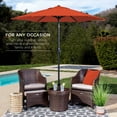 thumbnail image 4 of Best Choice Products 7.5ft Heavy-Duty Outdoor Market Patio Umbrella w/ Push Button Tilt, Easy Crank - Rust, 4 of 8