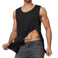 thumbnail image 6 of Men's Tank Tops Unisex Postoperative Shirt with Rotating Full Snap Button Dialysis Chemotherapy Comfortable Clothing for Recovery Mens Summer Lightweight Pullover Tee Shirts, 6 of 6