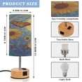 thumbnail image 2 of Touch-Control 3-Color Desk Lamp with Plug – Energy-Saving LED + 3 Simultaneous Charging Ports Butterflies Sunflowers, 2 of 8