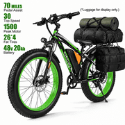 EOEOTWO Electric Bike for Adults, 26" Fat Tire Class 3 Pedal-Assist All-Terrain Mountain E-Bike, 48V 20Ah Battery, Front Suspension & Dual Disc Brakes, 330 lbs Load, UL 2849 Certified
