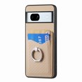 thumbnail image 2 of Allytech Wallet Case for Google Pixel 7A, Weave Texture TPU Cards Holder Ring Holder Kickstand Shockproof Anti-Scratch Bumper Back Cover Case for Google Pixel 7A - Khaki, 2 of 13