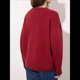 thumbnail image 5 of Suéteres Ligeros, Suaves y de Cuello Redondo para Mujer, Lisos, para Otoño e Invierno Vino Tinto L, 5 of 6