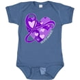 thumbnail image 3 of Inktastic Epilepsy Awareness Purple Ribbon Around Heart Boys or Girls Baby Bodysuit, 3 of 5