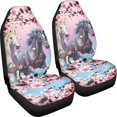 thumbnail image 3 of POLERO Nonslip Front Seat Cover for Van, Washable Breathable Vehicle Seat Covers Polyester 2 Pcs, Horse and Flowers Patterns, 3 of 13