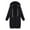 Black, variant on Yyeselk Women's Solid Jacket Plus Fleece Pocket Hooded Zipper Mid Length Sweater