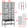 thumbnail image 4 of Renwick 69" H Extra Large Bird Cage with Detachable Stand, Matt Black, 4 of 10