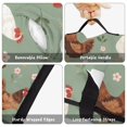 thumbnail image 6 of Hen and Floral Teal Pattern Teens Toddler Nap Mat with Pillow, Sleeping Mat Bag for Preschool Daycare 59"x22", 6 of 6