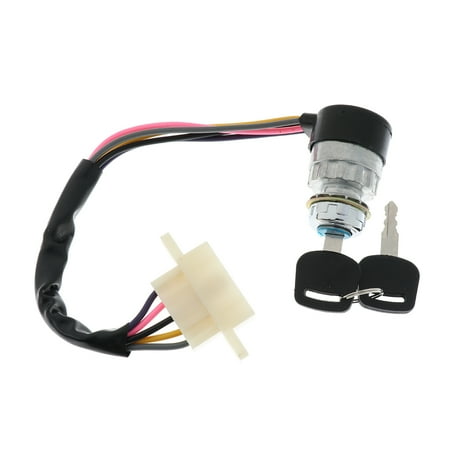 5 Wire ON OFF Starter Ignition Key Switch for Car Farm Vehicle Tractor ...