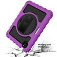 thumbnail image 5 of Dteck Case for Apple iPad Air 4th Generation 10.9-inch 2020 Released ,Shockproof Rubber Hybrid 3-Layer Protection Hand /Shoulder Strap Hard Kickstand Back Cover,Purple+Black, 5 of 7