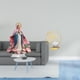 thumbnail image 2 of Adorno de hoja acrílica, escultura decorativa de mesa independiente con base de figura de hierro, ideal para fiestas, hogar, estantería, oficina, chim, 2 of 8