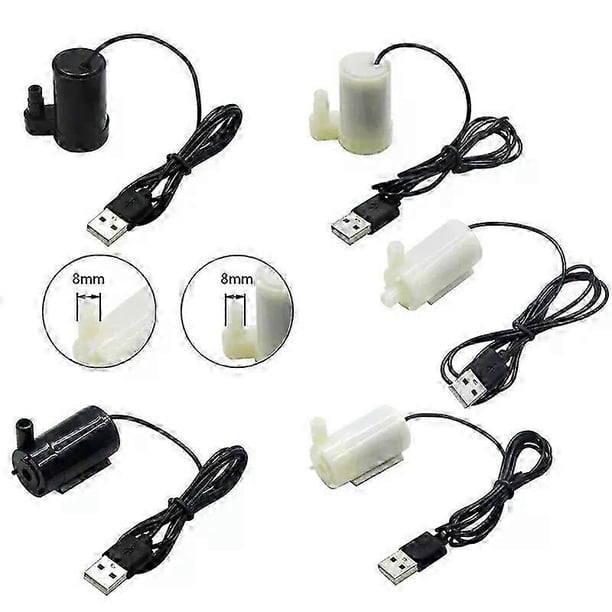 Minibomba sumergible ultrasilenciosa con motor sin escobillas de 5 V CC y USB para sistemas hidropónicos de circulación de agua en acuarios, fuentes y cascadas.
