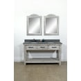 thumbnail image 4 of InFurniture WK8460-G-WK TOP 60 in. Rustic Solid Fir Double Sink Vanity in Grey Driftwood With Limestone Top-No Faucet, 4 of 8