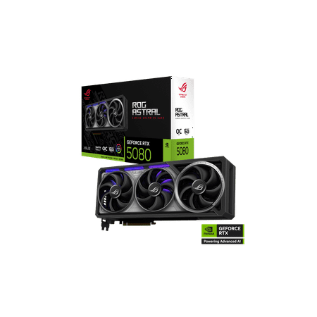 ASUS - ROG Astral NVIDIA GeForce RTX 5080 16GB GDDR7 PCI Express 5.0 Graphics Card - Black