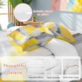 thumbnail image 2 of Watercolor Brush 4 Piece Duvet Cover Set California King Size Yellow Gray Abstract Soft Bedding Set Comforter Cover, 1 Duvet Cover 1 Flat Sheets and 2 Pillowcases, 2 of 9