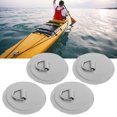 thumbnail image 3 of Acouto D Ring Patch 4pcs Stainless Steel PVC D Ring Patches For Paddle Board With 11.8in Anchor Rope Grey Paddleboard Canoe Rafting Accessories, 3 of 8