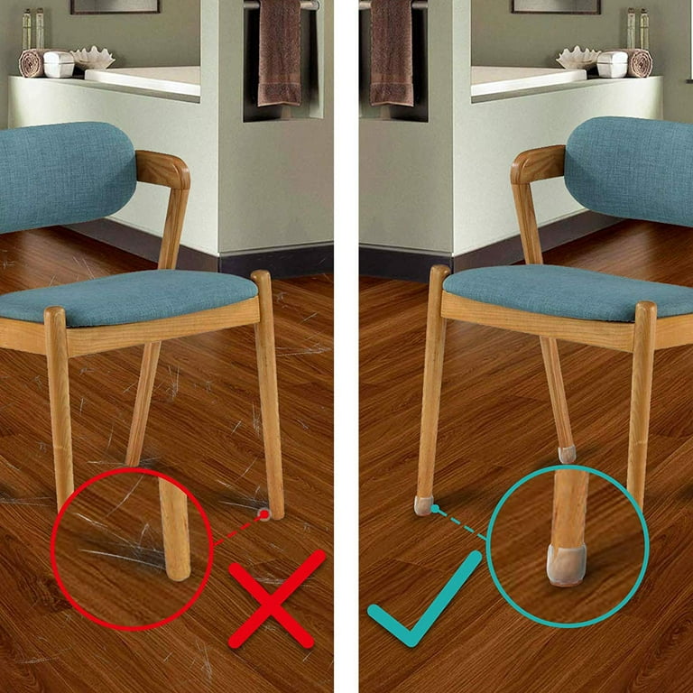 Chair Leg Covers Hardwood Floors Protector Round Furniture Table Feet Caps 15 16
