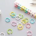 thumbnail image 3 of 60pcs Convenient Paper Binder Rings Plastic Book Rings Household Book Circles (Random Color), 3 of 8