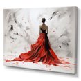 thumbnail image 2 of Designart "Fashion Red Dress gracefulness Unveiled I" Fashion Canvas Wall Art, 2 of 5