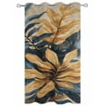 thumbnail image 2 of nqOlkjepod Outdoor Curtains for Patio Waterproof, Navy Blue Brown Outdoor Privacy Panels Grommet, Tropical Palm Leaves Vintage Blackout Outside Curtains for Porch/Cabana/Pergola 54"x108", 1 Panel, 2 of 8