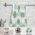 thumbnail image 5 of Sketched Flip Hand Towels 2 PCS, Summer Slipper Kitchen Towel Ultra Soft and Highly Absorbent,Decorative Fingertip Face Towel for Bathroom Hotel, 28.3"x14.4", 5 of 5