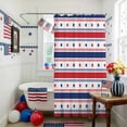 thumbnail image 3 of 4th of Shower Curtain, 48" x 72", July USA Flag Red Blue Stripes Waterproof Bathroom Curtain Washable Shower Curtain Set with 12 Hooks, 3 of 9
