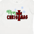 thumbnail image 4 of Inktastic Merry Christmas Buffalo Plaid Cross with Snowflakes Boys or Girls Toddler T-Shirt, 4 of 5