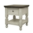 thumbnail image 2 of Suga 26 Inch Side End Table with 1 Drawer and Shelf Pine Wood Ivory- Saltoro Sherpi, 2 of 5