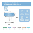 thumbnail image 2 of 12 Frascos De Vidrio 4 Oz Recipientes Para Papillas De Bebé Xtellar multicolor, 2 of 3