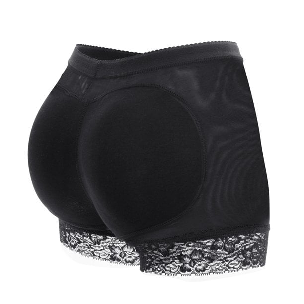 SAYFUT Women's Padded Seamless Butt Lifter Panties Shaper Extra Firm  Enhancer Hip Underwear Black/White 