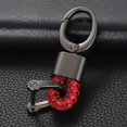thumbnail image 6 of Xotic Tech Red Genuine Leather Gun Alloy Metal Key Chian Ring FOB Keychain Fit Universal, 6 of 6
