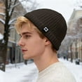 thumbnail image 2 of Unisex Autumn Winter Warm Knitted Hat - Cold-Proof Woolen Pull-On Cap, Classic Versatile Cold Weather Headwear,Size:One Size, 2 of 5